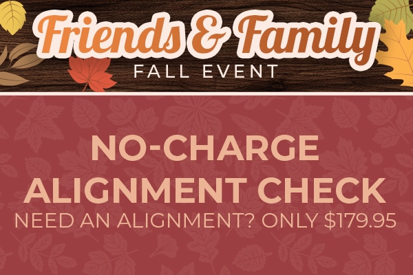 No Charge Wheel Alignment Check