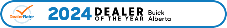2024 Dealer of the Year award presented by DealerRater for Buick in Alberta.