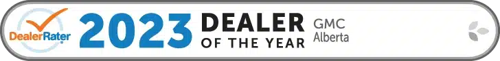 DealerRater 2023 Dealer of the Year award for GMC in Alberta.