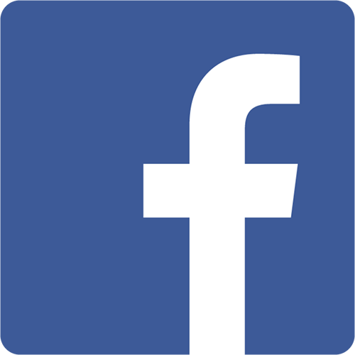 Lowercase letter "f" in white on a blue background, representing the Facebook logo.