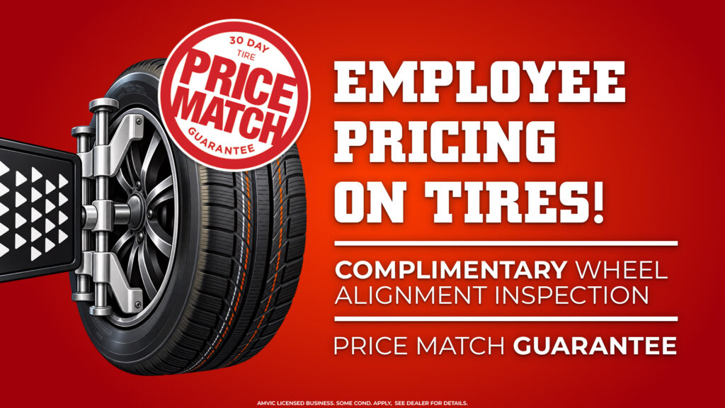 Employee Pricing on Tires + Free Alignment Inspection!